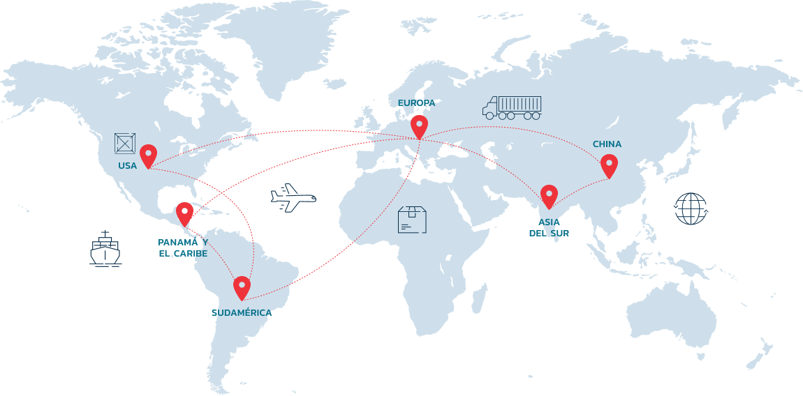 representación de mapa logístico
